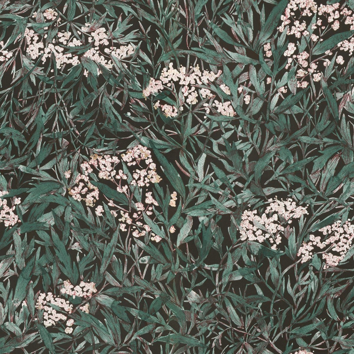 Malin Wallpaper - Black - Sandberg - 225-81 - Premier Wallcovering