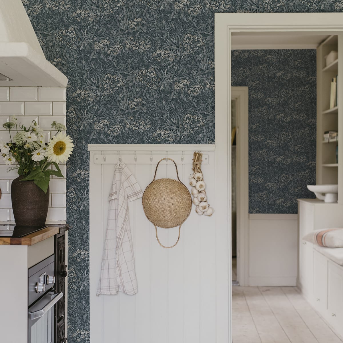 Malin Wallpaper - Indigo Blue - Sandberg - 225-66 - Premier Wallcovering