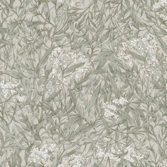 Malin Wallpaper - Sage Green - Sandberg - 225-28 - Premier Wallcovering