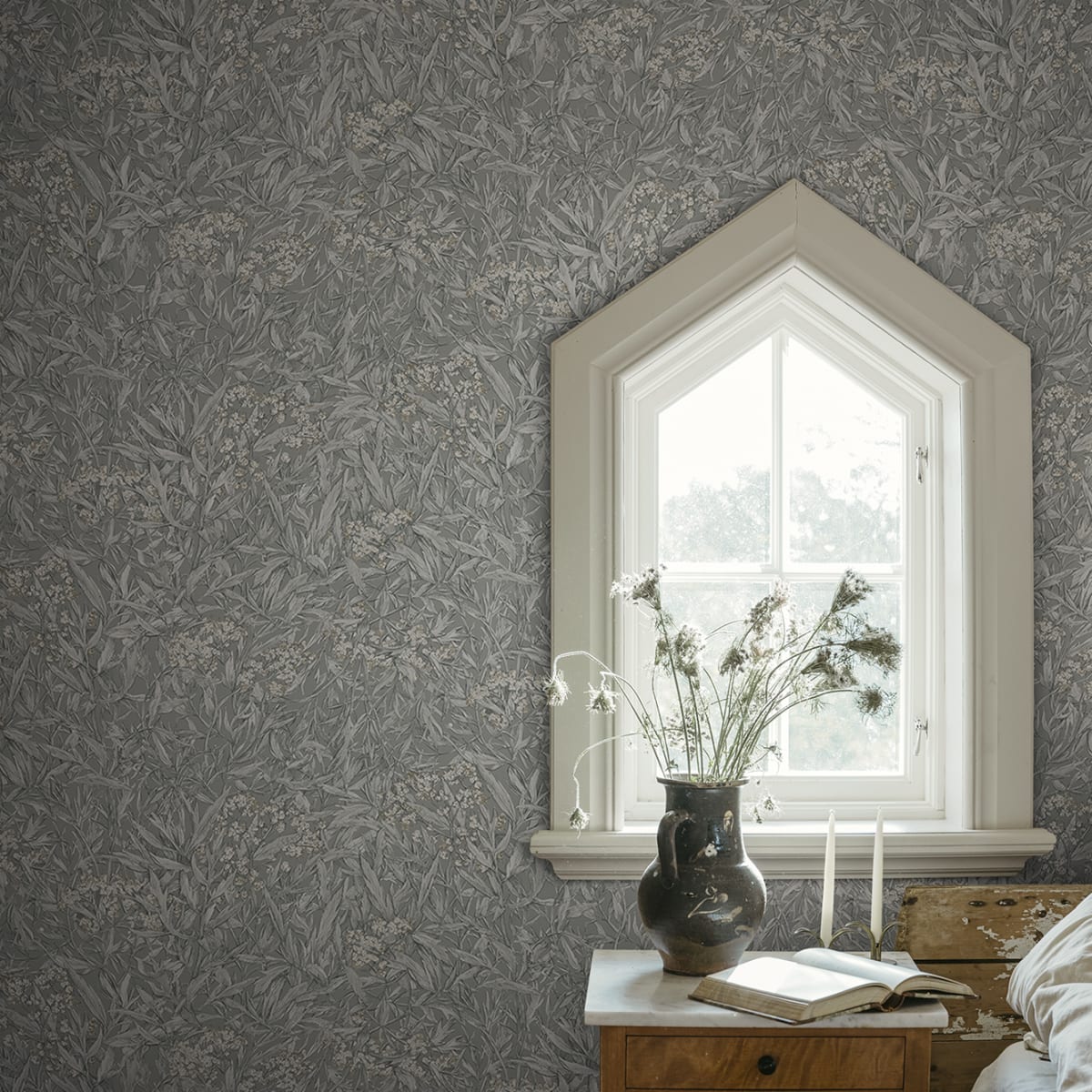 Malin Wallpaper - Mineral Gray - Sandberg - 225-31 - Premier Wallcovering