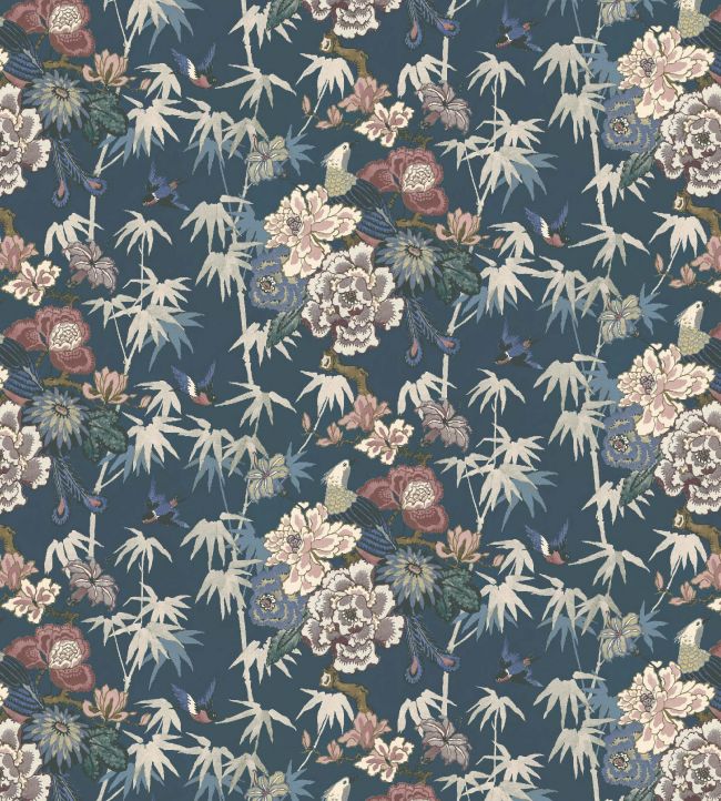 Maluku Wallpaper - Prussian Blue - Arley House - MALUKU17 - Premier Wallcovering