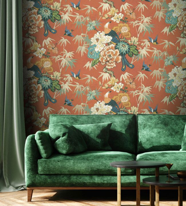 Maluku Wallpaper - Burnt Orange - Arley House - MALUKU21 - Premier Wallcovering