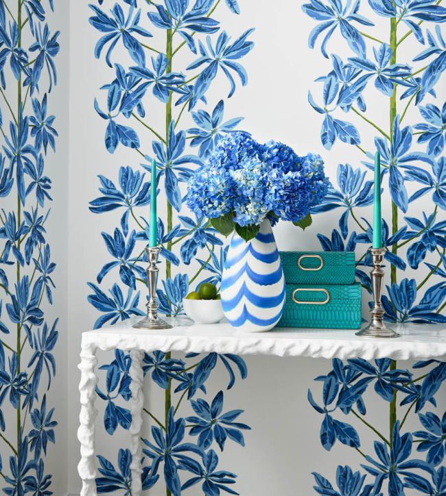 Mangrove Tree Wallpaper - Green & White - Thibaut - T45035 - Premier Wallcovering