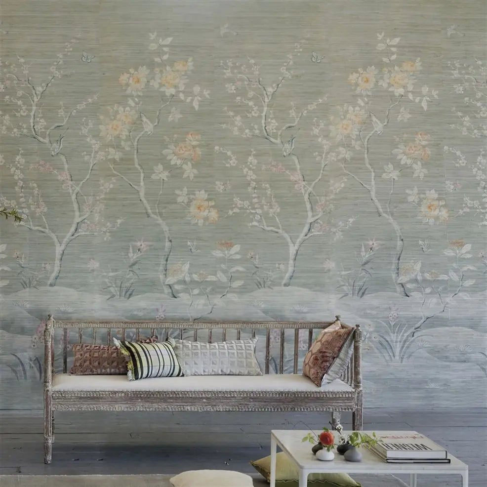 Manohari Grasscloth Wallpaper - Blossom - Designers Guild - PDG1145/01 - Premier Wallcovering