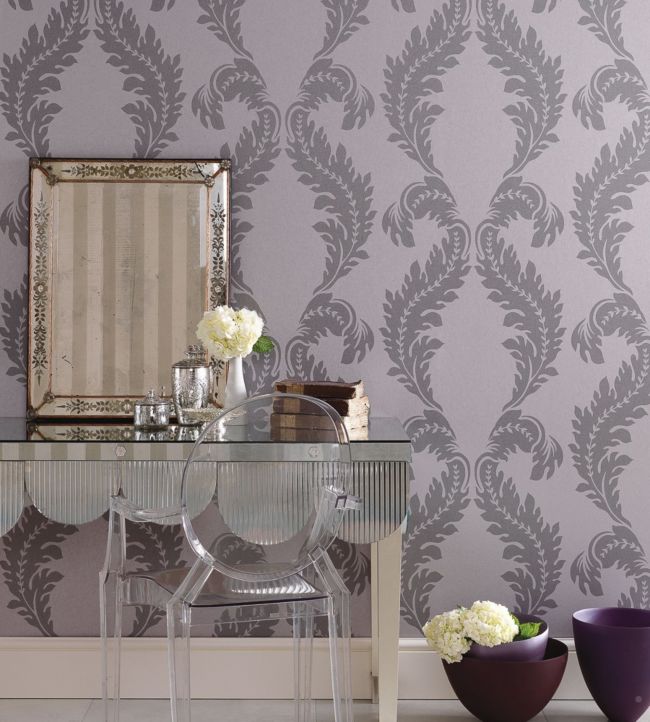 Manzoni Wallpaper - Silver - Osborne & Little - W6030-04 - Premier Wallcovering