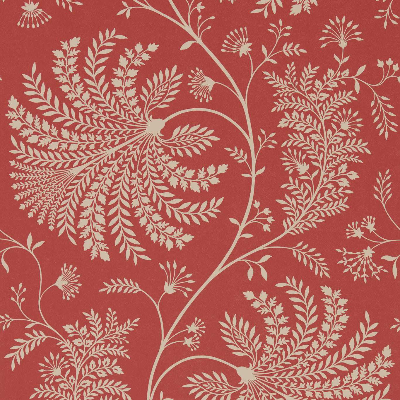 Mapperton Wallpaper - Russet/Cream - Sanderson - DART216339 - Premier Wallcovering