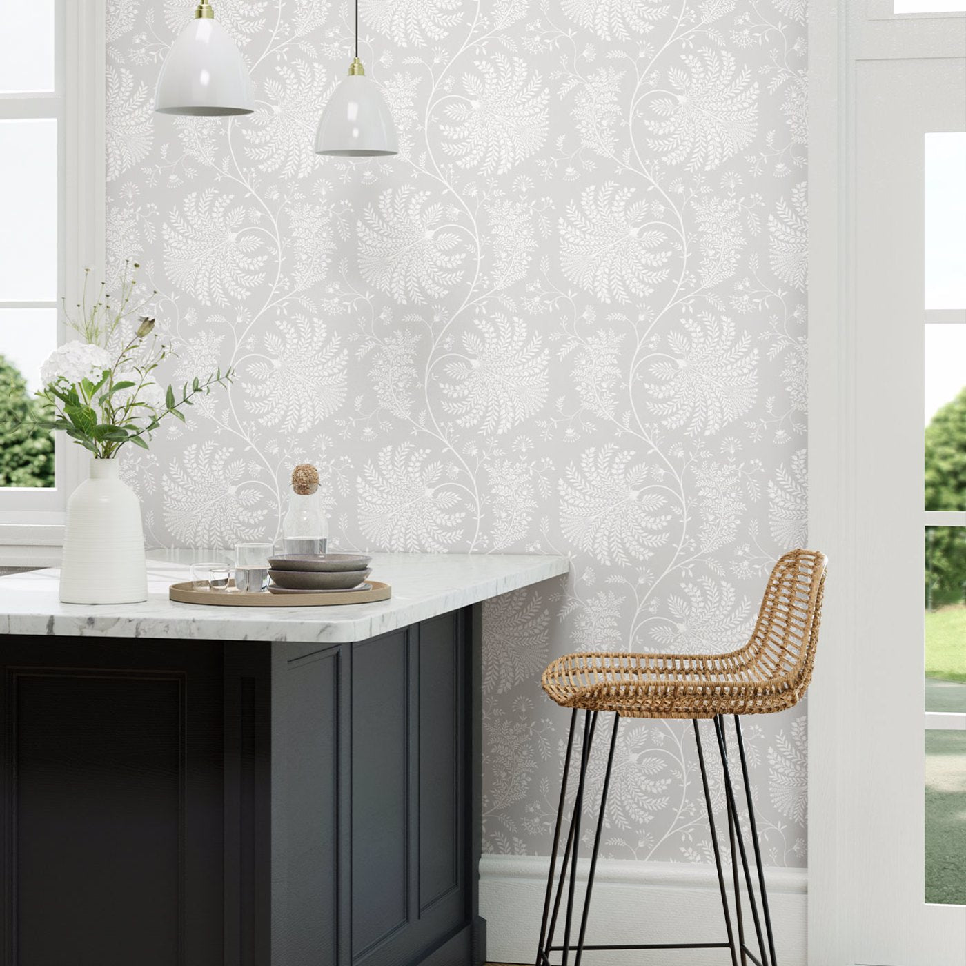 Mapperton Wallpaper - Chalk - Sanderson - DART216343 - Premier Wallcovering