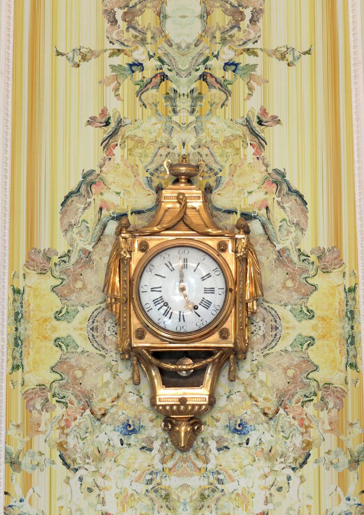 Marble Damask Wallpaper Panels - Yellow - Timorous Beasties - ROR/MDAM/MICA/01 - Premier Wallcovering