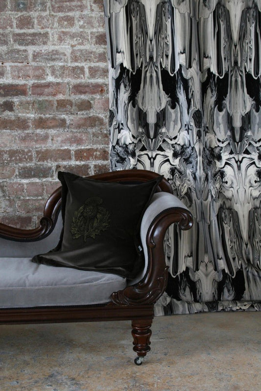 Marble Gum Velvet Fabric - Grey - Timorous Beasties - DIGI/MRBG/40008/01 - Premier Wallcovering