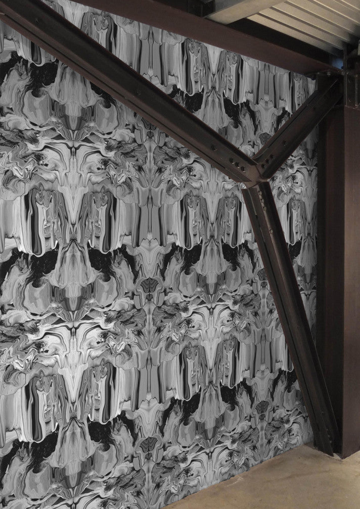 Marble Gum Wallpaper - Ink - Timorous Beasties - ROR/MRBG/PRL/02 - Premier Wallcovering