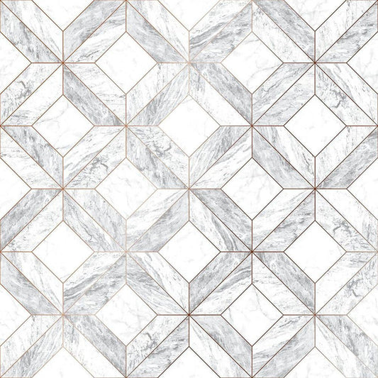 Marble Marquetry Wallpaper - Contour - 103856 - Premier Wallcovering