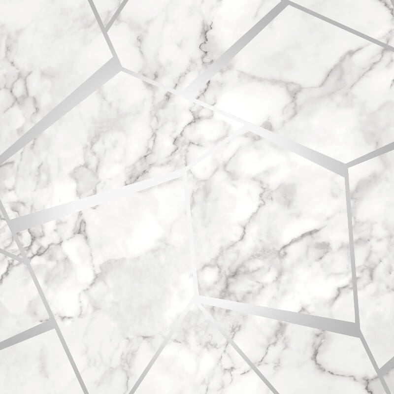 Marblesque Fractal Metallic Wallpaper - Silver - Fine Décor - FD42263 - Premier Wallcovering