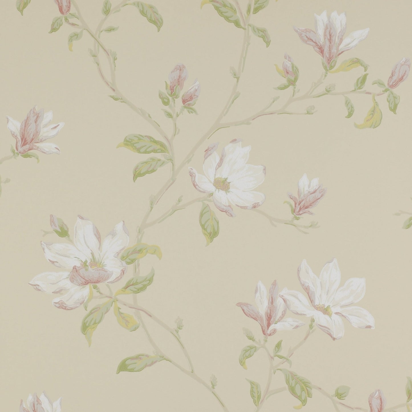 Marchwood Wallpaper - Ivory/Green - Colefax & Fowler - 07976/06 - Premier Wallcovering