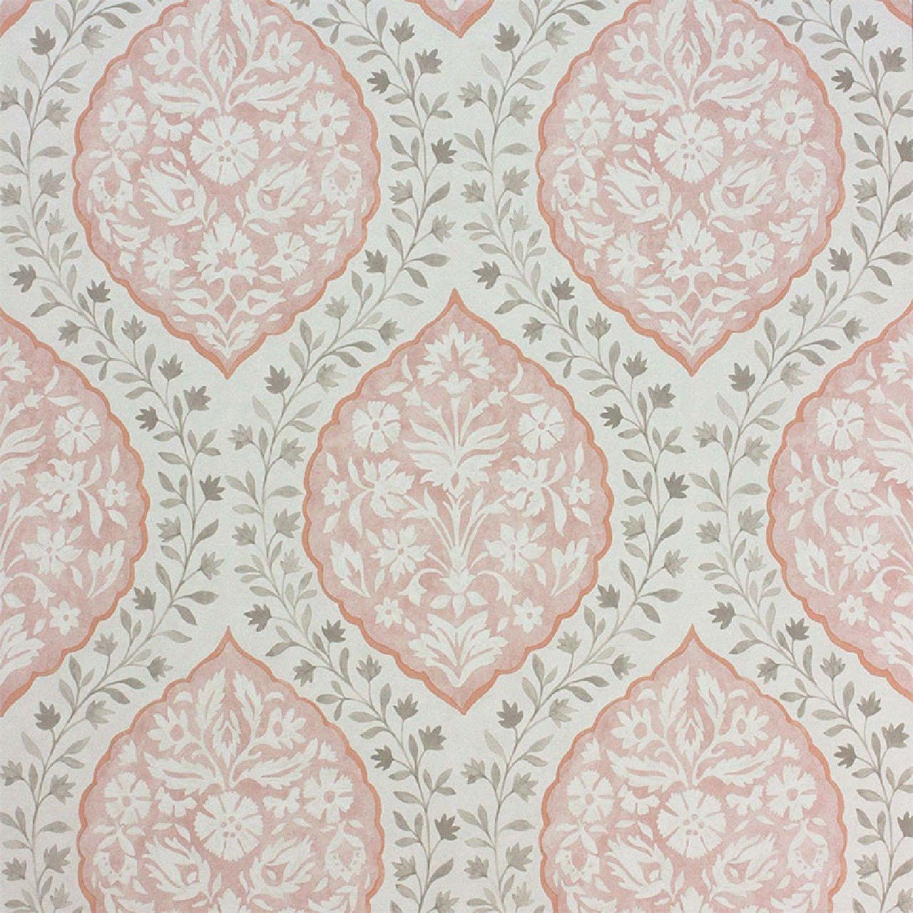 Marguerite Wallpaper - Pink/Grey - Nina Campbell - NCW4304-03 - Premier Wallcovering