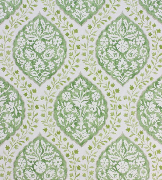 Marguerite Wallpaper - Green/Ivory - Nina Campbell - NCW4304 - 01 - Premier Wallcovering
