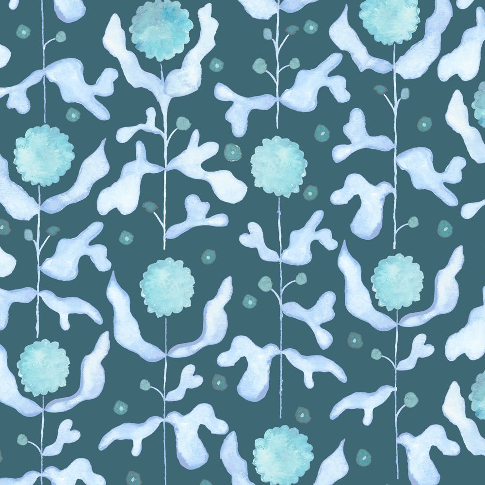 Mariani Wallpaper - Teal - Voyage Maison - MARIANI/WPO/TEA - Premier Wallcovering