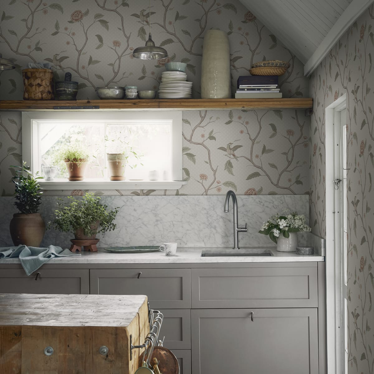 Marianne Wallpaper - Sandstone - Sandberg - S10232 - Premier Wallcovering