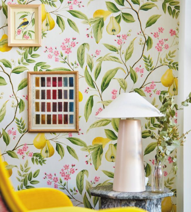 Marie Wallpaper - Fig leaf/Honey/Blossom - HDHW112909 - Harlequin - Premier Wallcovering