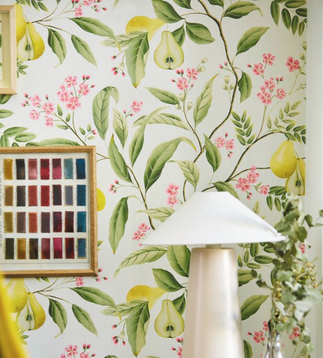 Marie Wallpaper - Fig leaf/Honey/Blossom - HDHW112909 - Harlequin - Premier Wallcovering