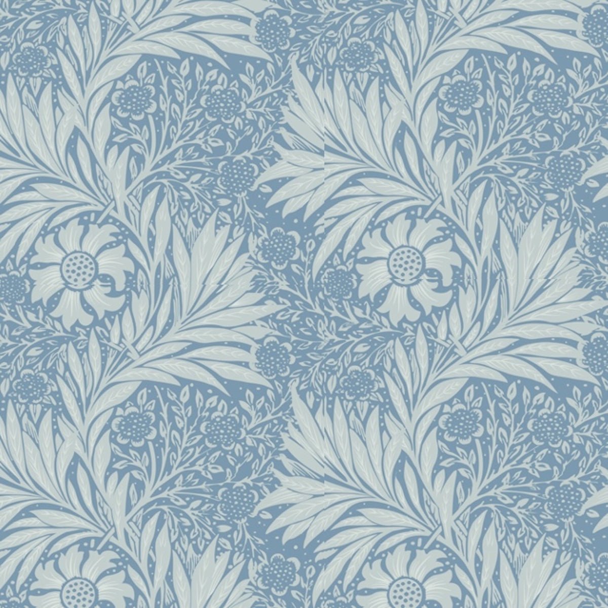 Morris Collections - 1067 - Marigold Wallpaper - Sky - Premier Wallcovering