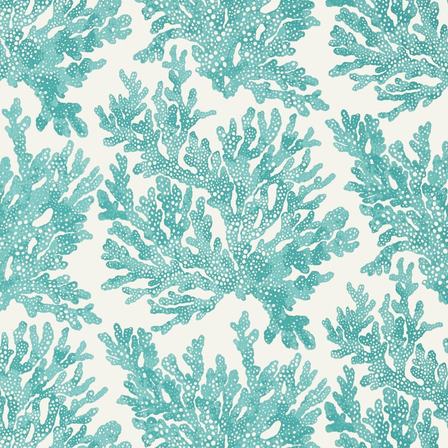 Marine Coral Wallpaper - Turquoise - Thibaut - T10121 - Premier Wallcovering