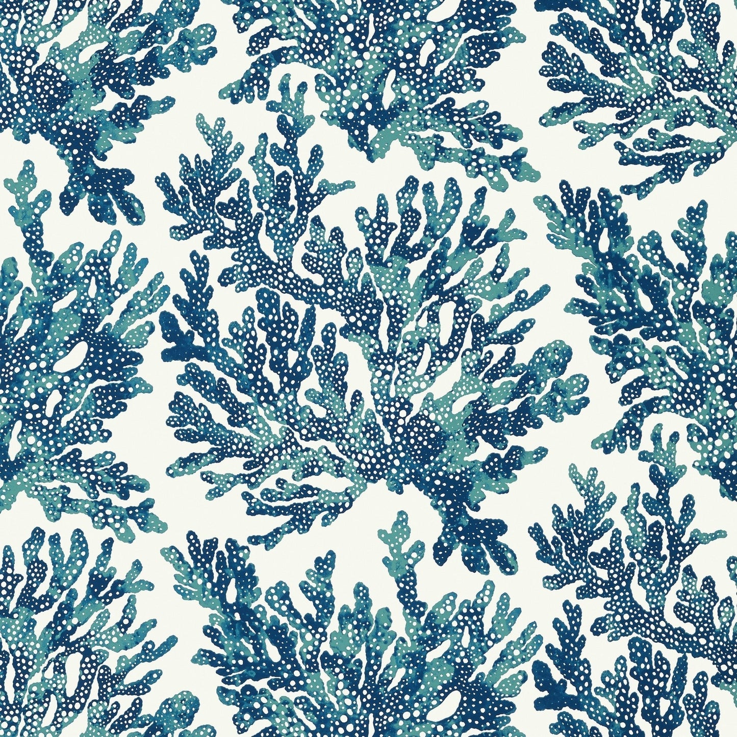 Marine Coral Wallpaper - Navy - Thibaut - T10124 - Premier Wallcovering