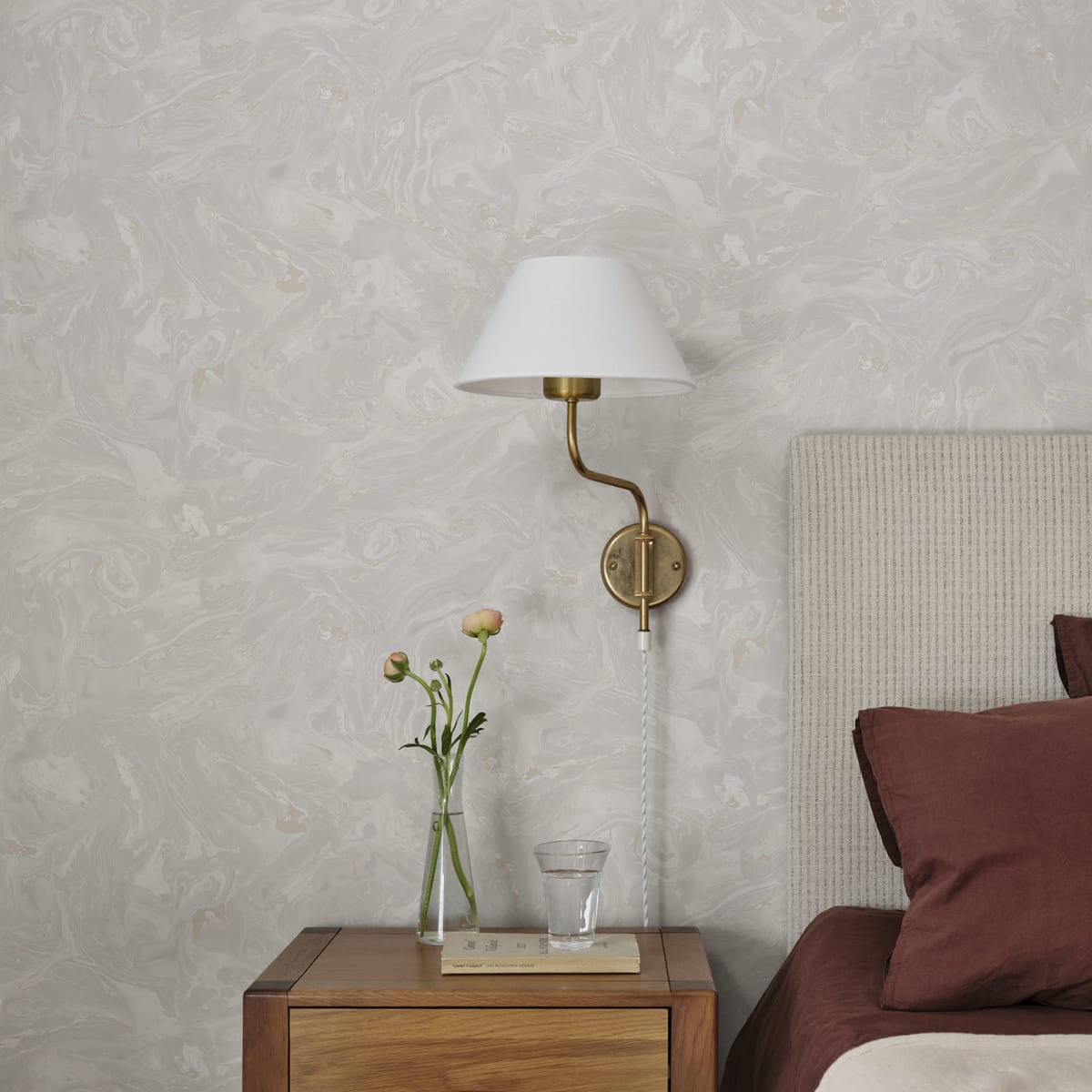Marion Wallpaper - Gray - Sandberg - S10331 - Premier Wallcovering