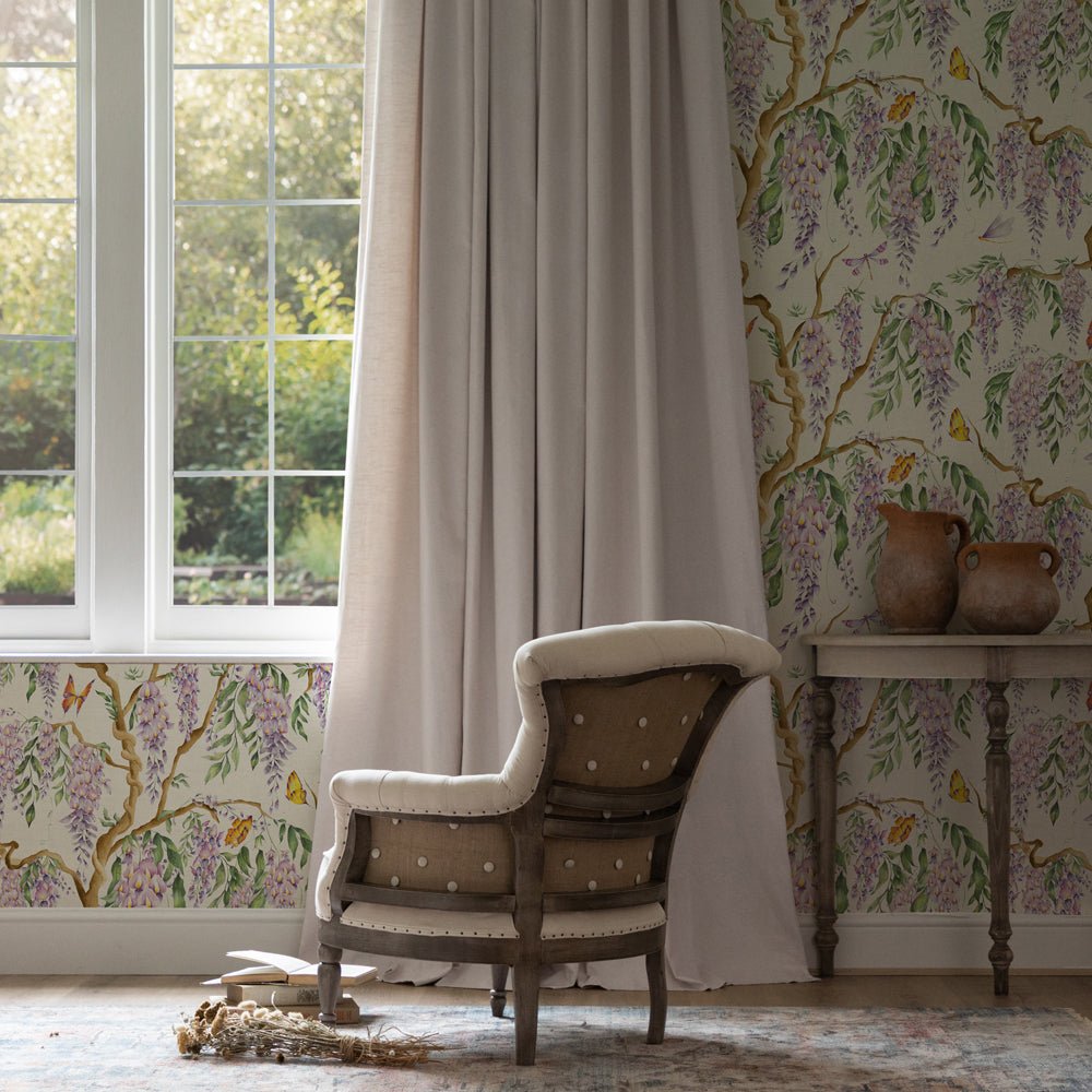 Mariposa Wallpaper - Cream - Voyage Maison - MARIPOS/WPO/CRE - Premier Wallcovering