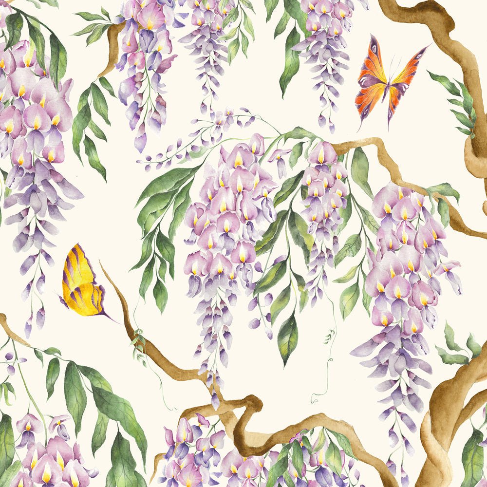 Mariposa Wallpaper - Cream - Voyage Maison - MARIPOS/WPO/CRE - Premier Wallcovering