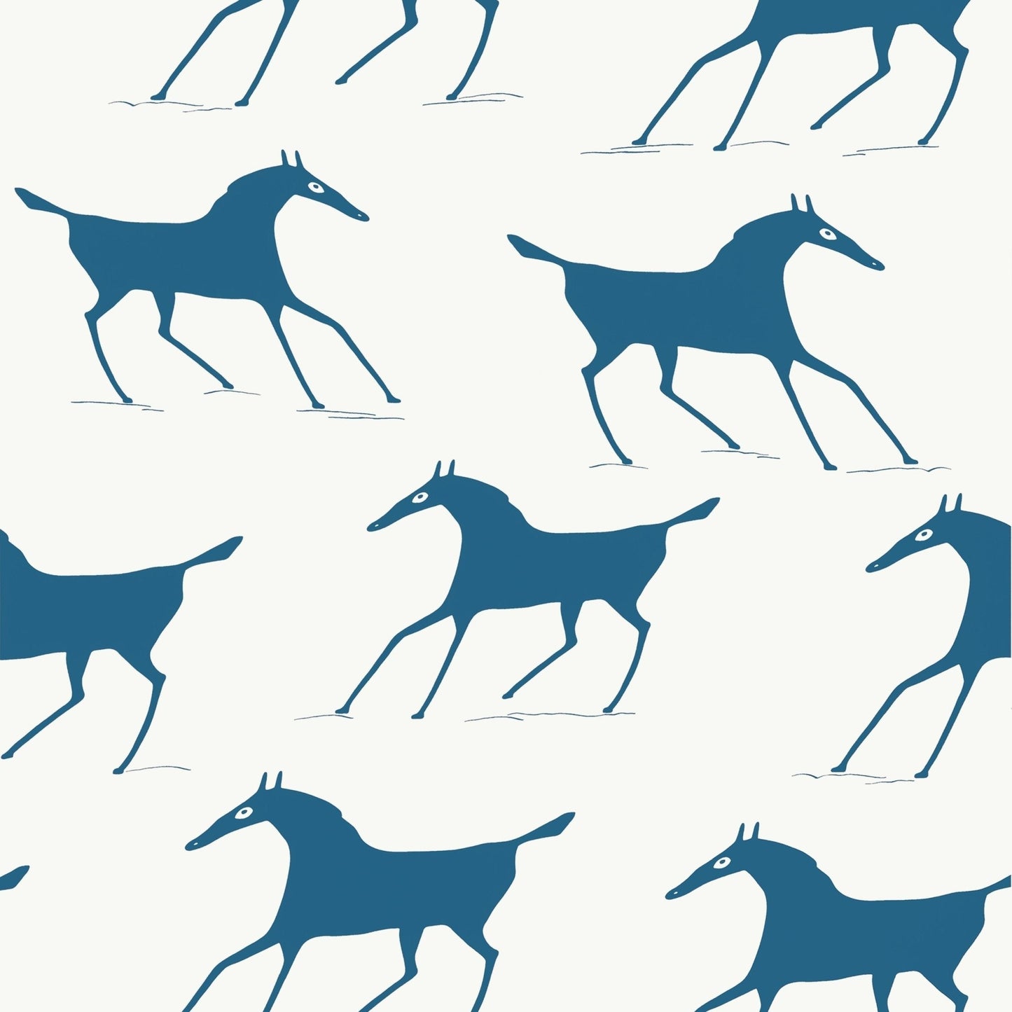 Marlborough Downs Wallpaper - Navy on Off White - Thibaut - T13265 - Premier Wallcovering