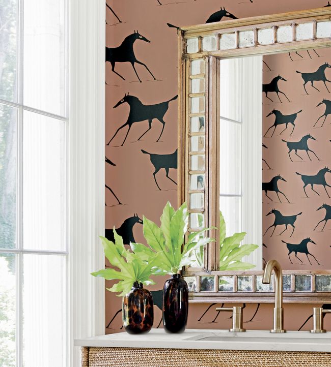 Marlborough Downs Wallpaper - Black & White - Thibaut - T13263 - Premier Wallcovering