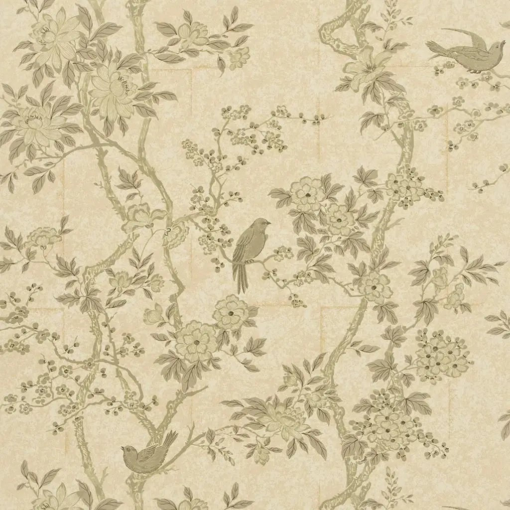 Marlowe Floral Wallpaper - Mother Of Pearl - Ralph Lauren - PRL048/06 - Premier Wallcovering