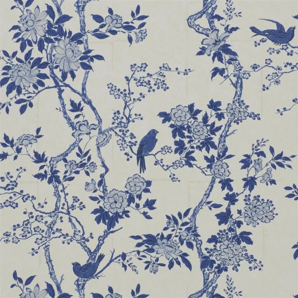 Marlowe Floral Wallpaper - Porcelain - Ralph Lauren - PRL048/05 - Premier Wallcovering
