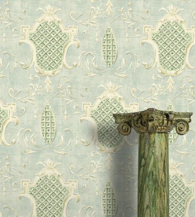 Marmorino Wallpaper - Eau De Nil - Madeaux - W1800 - 02 - Premier Wallcovering