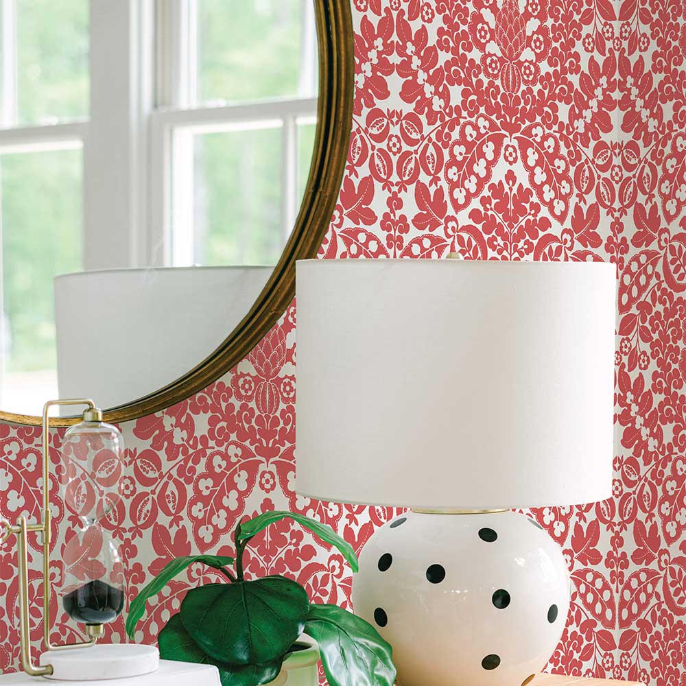 Marni Wallpaper - Red - A Street Prints - FD26336 - Premier Wallcovering