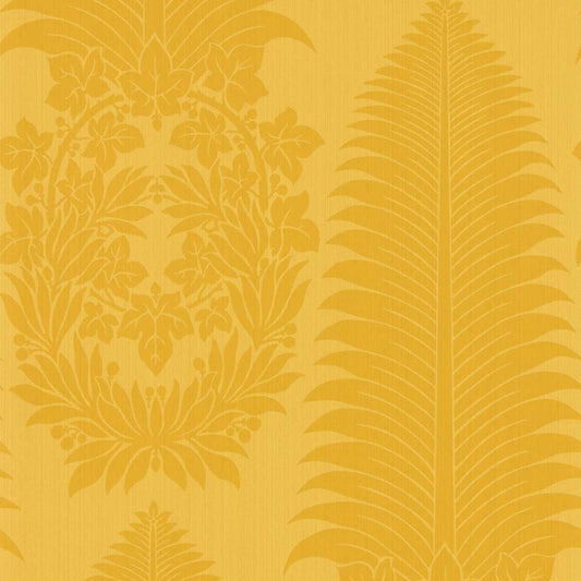 Marsden's Palm Damask Wallpaper - Tigers Eye - ZCOT313022 - Zoffany - Premier Wallcovering