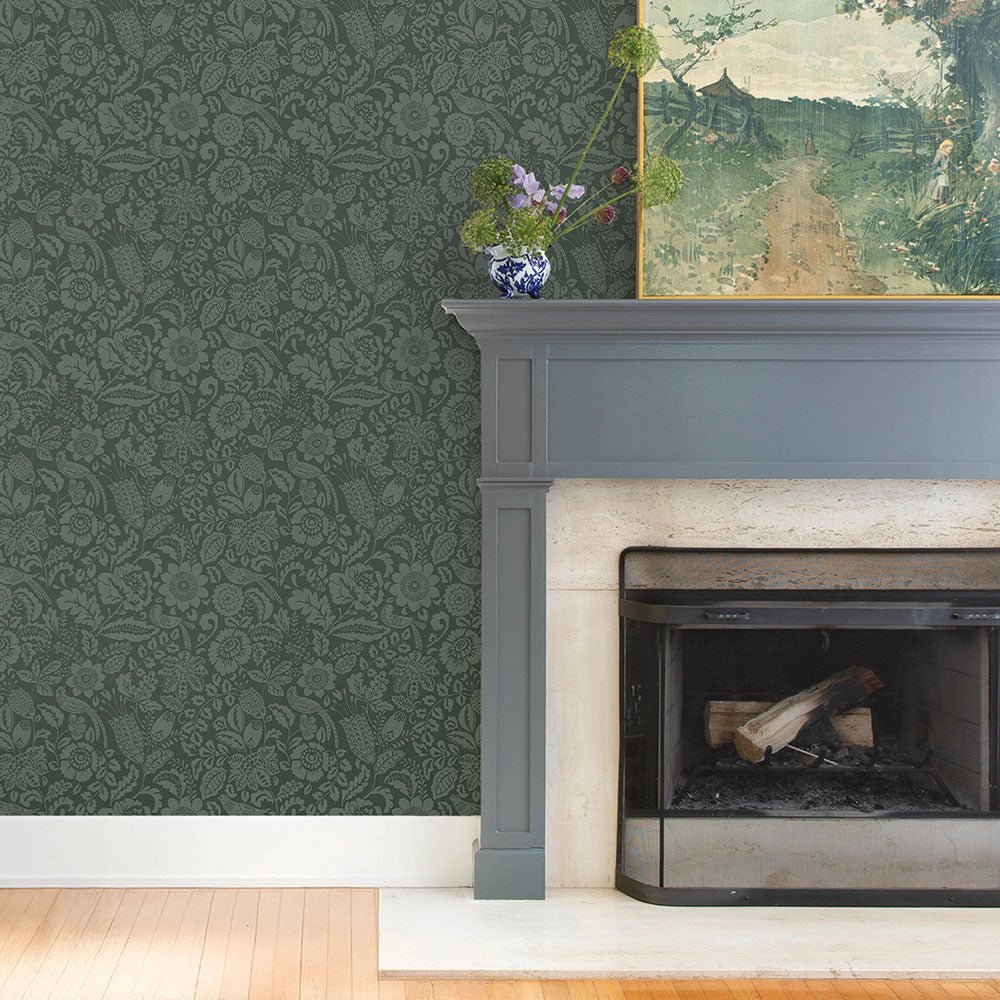 Marta Wallpaper - Green - A Street Prints - FD27362 - Premier Wallcovering