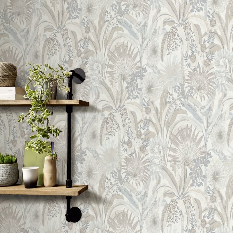 Martinique Tropical Wallpaper - Natural - Erismann - 10390 - 02 - Premier Wallcovering