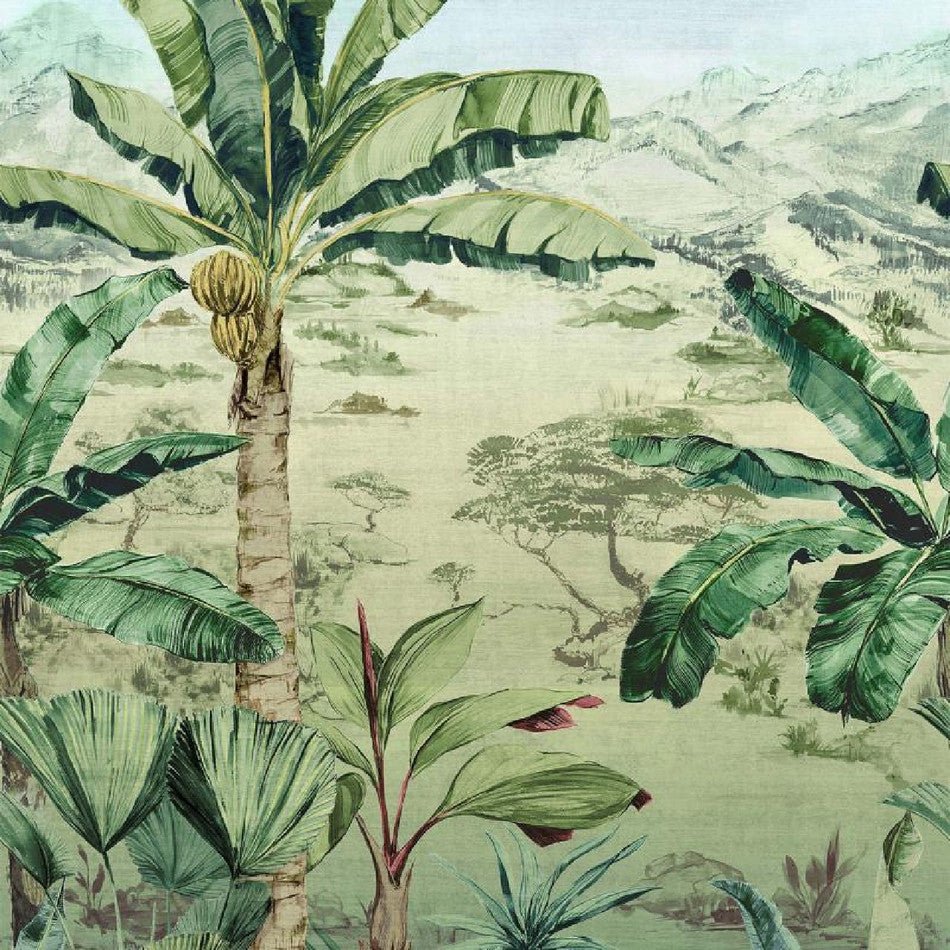 Martinique Wallpaper - Leaf Green - Osborne & Little - W7615-01 - Premier Wallcovering