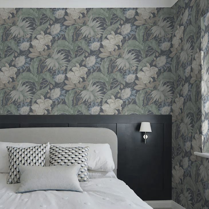 Marwood Wallpaper - Mid Blue - Timothy Wilman - TW2551 - Premier Wallcovering