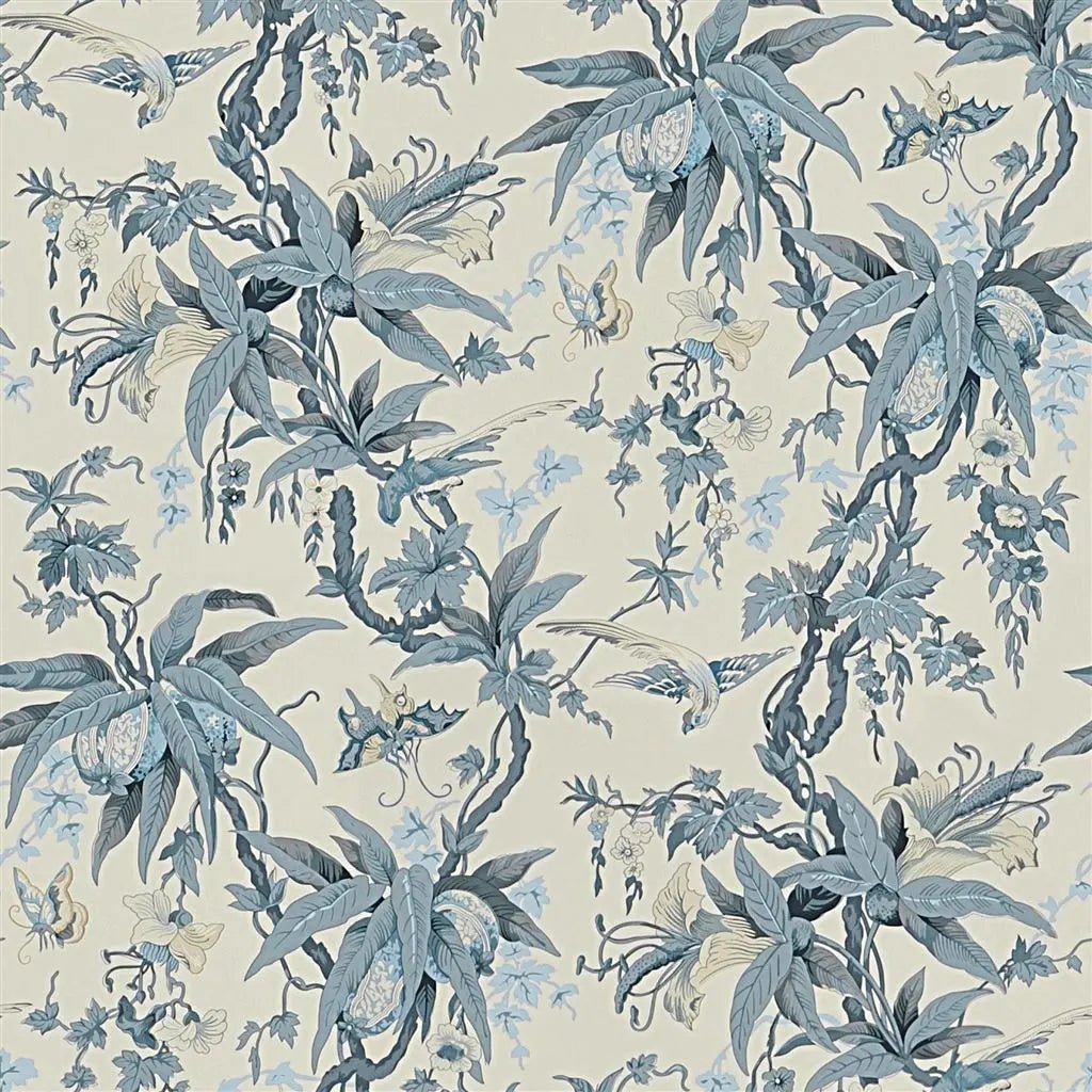 Mary Day Botanical Wallpaper - Slate - Ralph Lauren - PRL5023/01 - Premier Wallcovering