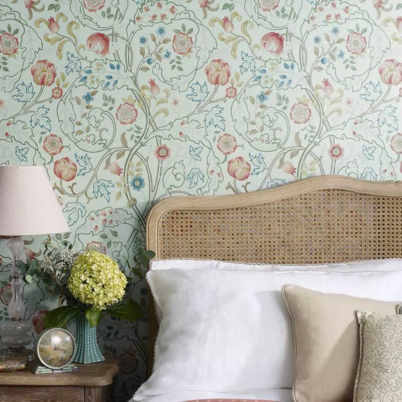 Mary Isobel Wallpaper - Pink/Ivory - Morris & Co - 216839 - Premier Wallcovering