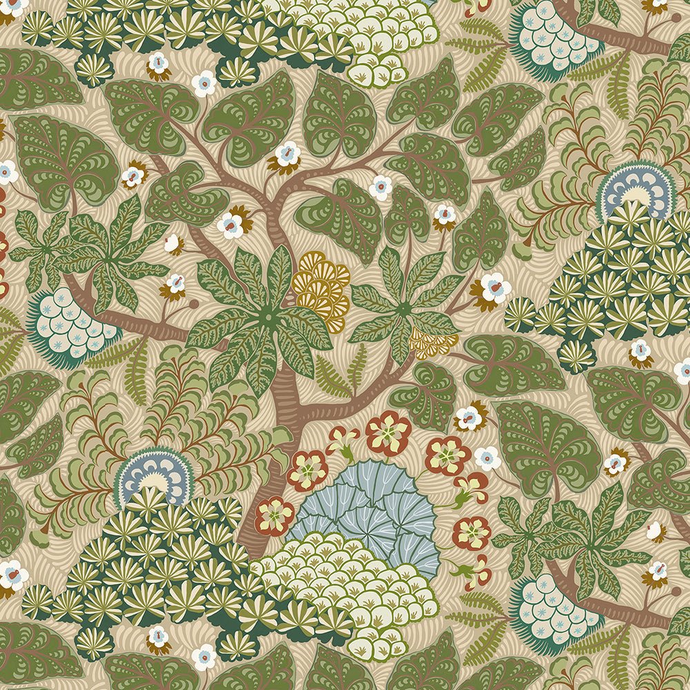 Masako Wallpaper - Green - Josephine Munsey - JMW-105101 - Premier Wallcovering