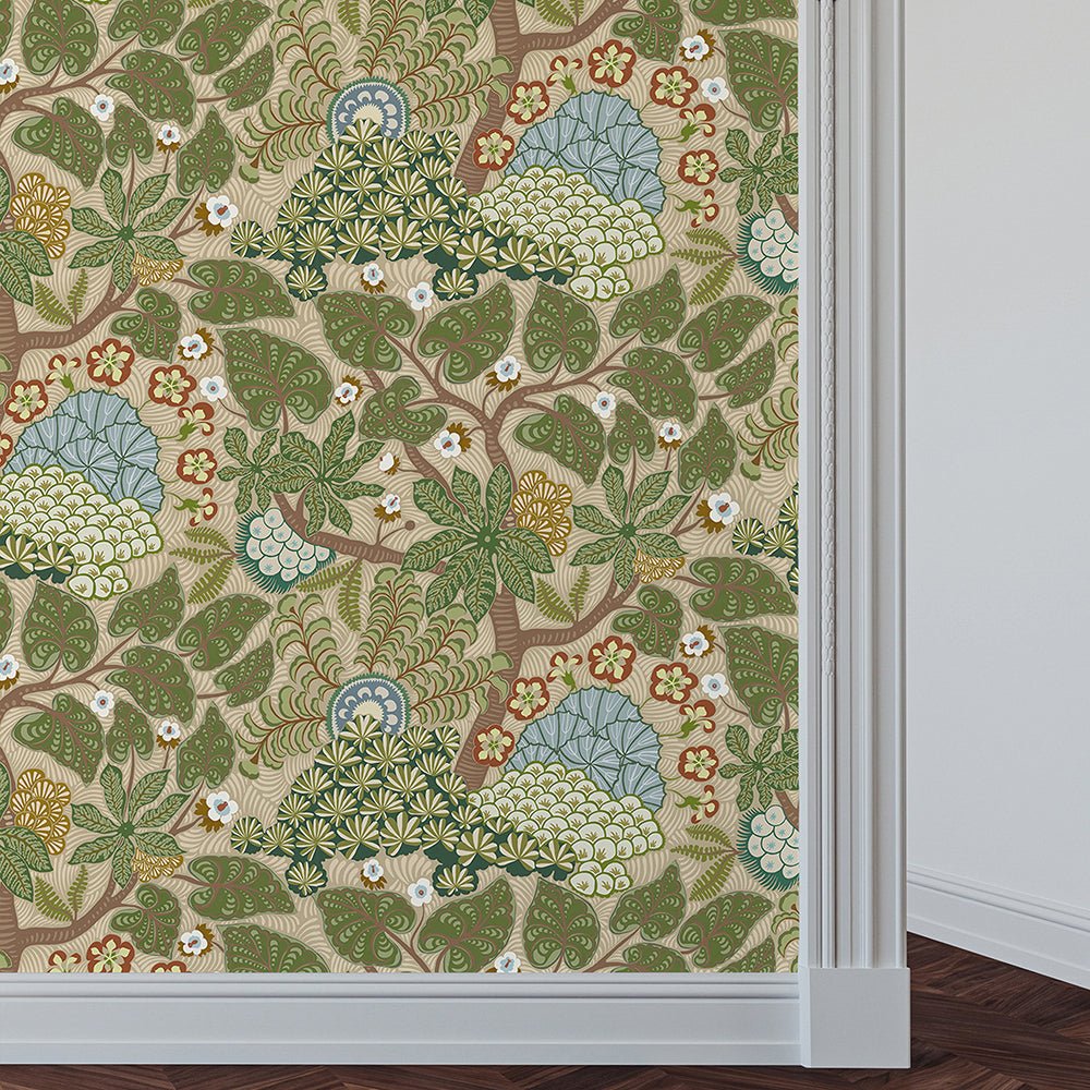 Masako Wallpaper - Green - Josephine Munsey - JMW-105101 - Premier Wallcovering