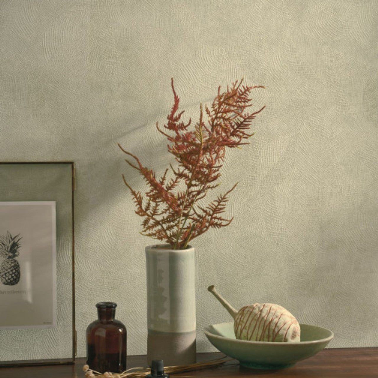 Masaya Riverside 4 Wallpaper - Vert Lichen - Casadeco - 86427223 - Premier Wallcovering