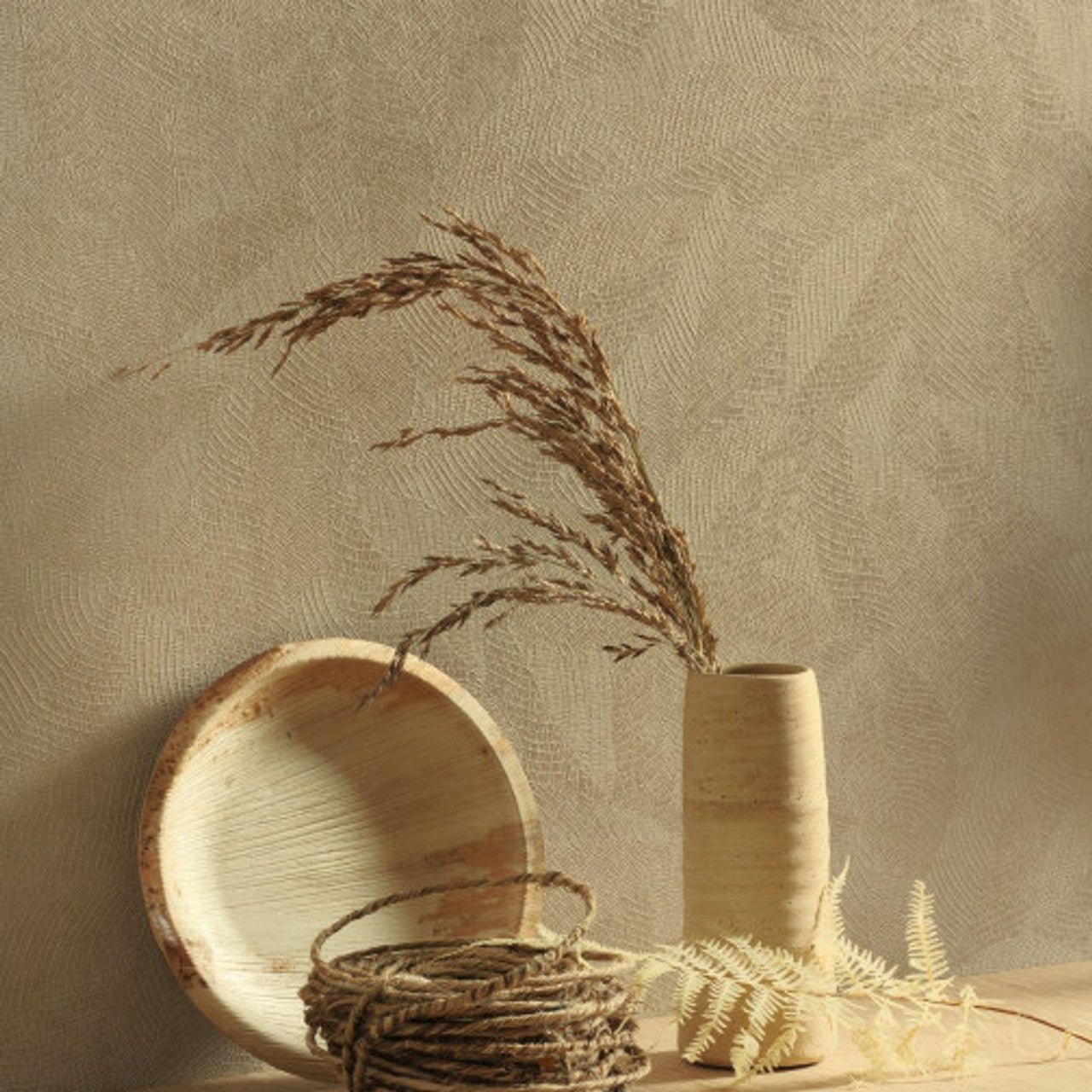 Masaya Riverside 4 Wallpaper - Beige Mastic - Casadeco - 86421241 - Premier Wallcovering