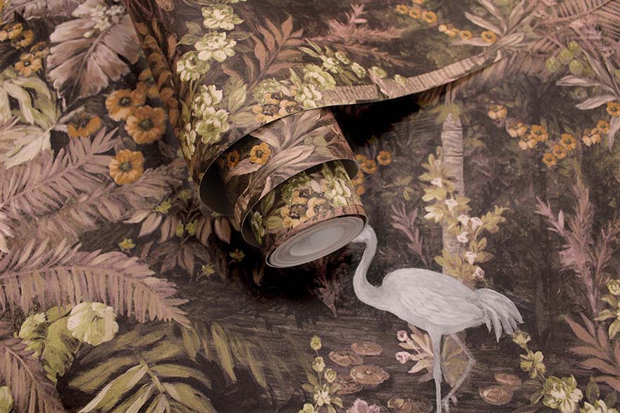 Masoala Wallpaper - Pink - Holden Décor - 91443 - Premier Wallcovering