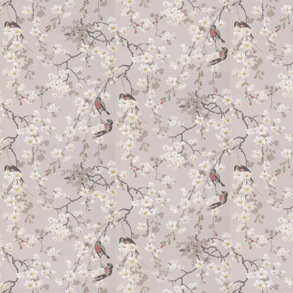 Massingberd Blossom Wallpaper - Grey - Little Greene - 0260MAGREYZ - Premier Wallcovering