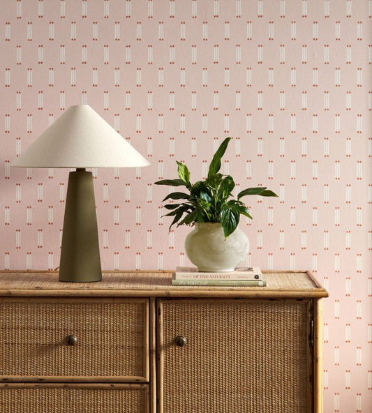 Matchsticks Wallpaper - Blush - Scion - NSCW113278 - Premier Wallcovering