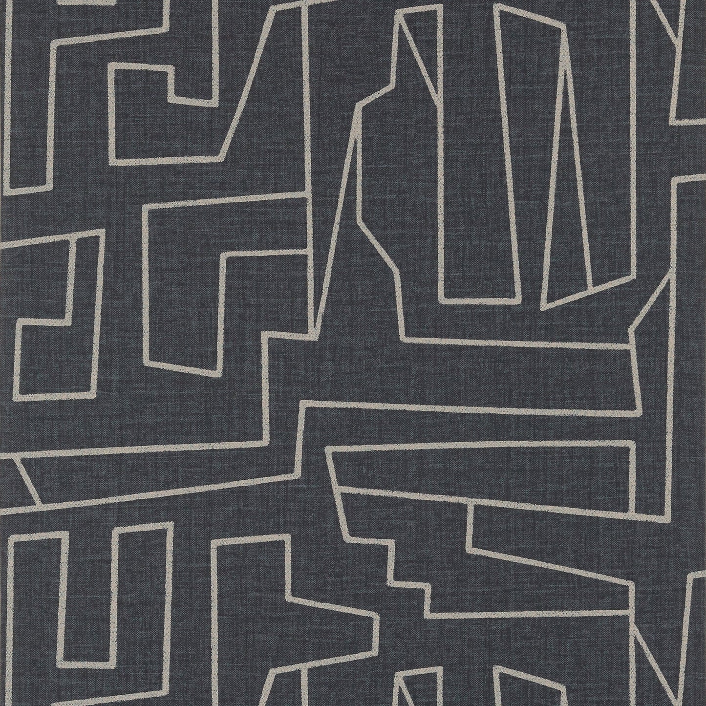 Matrix Wallpaper - Off White on Black - Thibaut - T41033 - Premier Wallcovering